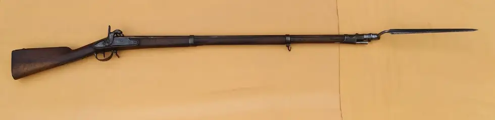 Francouzská pěchotní mušketa Mle 1777 ( AN IX ) s bajonetem