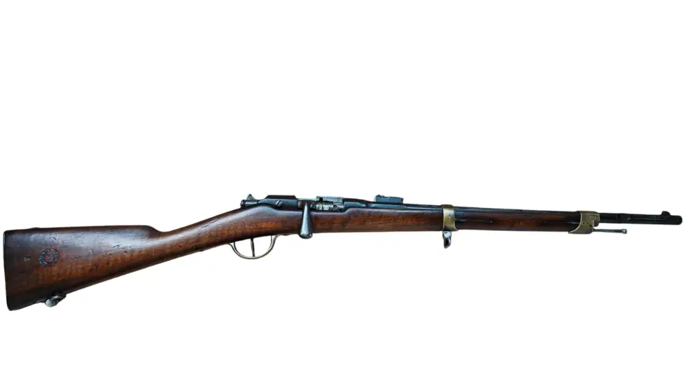 Velmi vzácný Mousqueton Gras d'Artillerie Mle 1874 M80 s námořním označením – Manufacture de Tulle, 1878