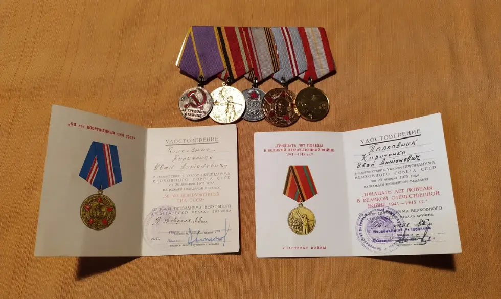 spojka vyznamenání pro válečné veterány SSSR