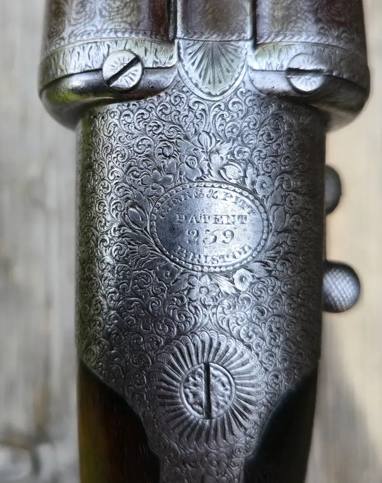 Historicka brokovnice Hammerles Gibbs & Pitt Patent No. 239